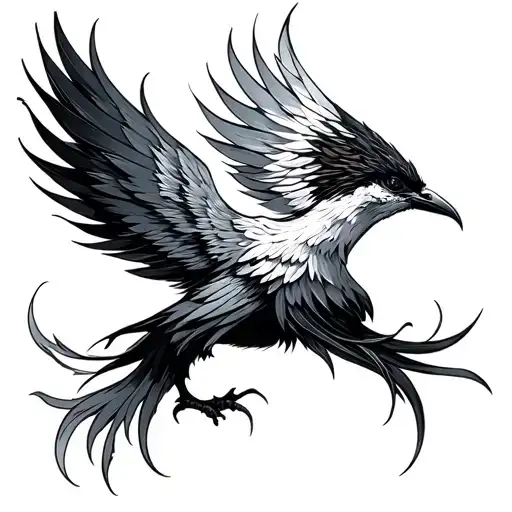 Firebird tattoo design idea