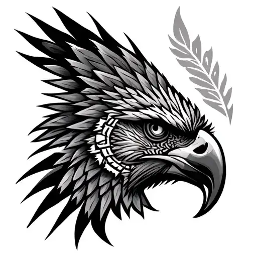 aztec eagle tattoo design idea