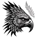 aztec eagle tattoo design idea