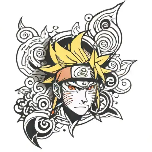 a naruto headband  tattoo design idea