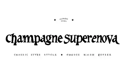 "Champagne Supernova " tattoo design idea