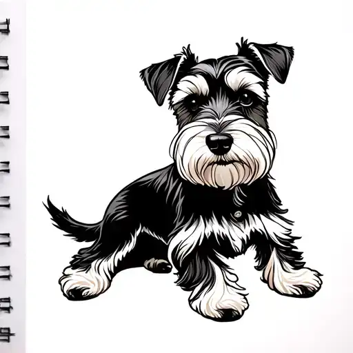 Miniature Schnauzer tattoo design idea