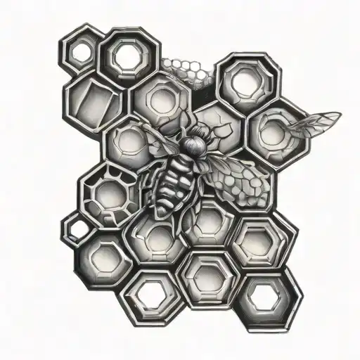 honeycomb tattoo design idea