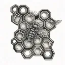 honeycomb tattoo design idea