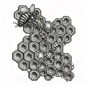 honeycomb tattoo design idea