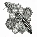 honeycomb tattoo design idea