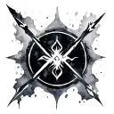 fire emblem byleth  abstract water color sigil not charachter tattoo design idea