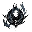 fire emblem byleth  abstract water color sigil not charachter tattoo design idea