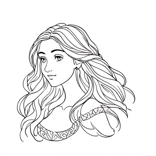 Rapunzel tattoo design idea