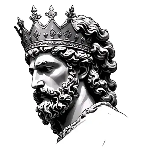 King David statue tattoo design idea