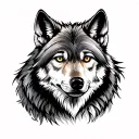 wolf and moos tattoo design idea