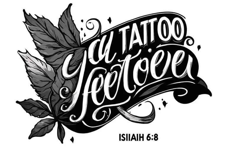 Isiah 6:8 Bible verse tattoo design idea