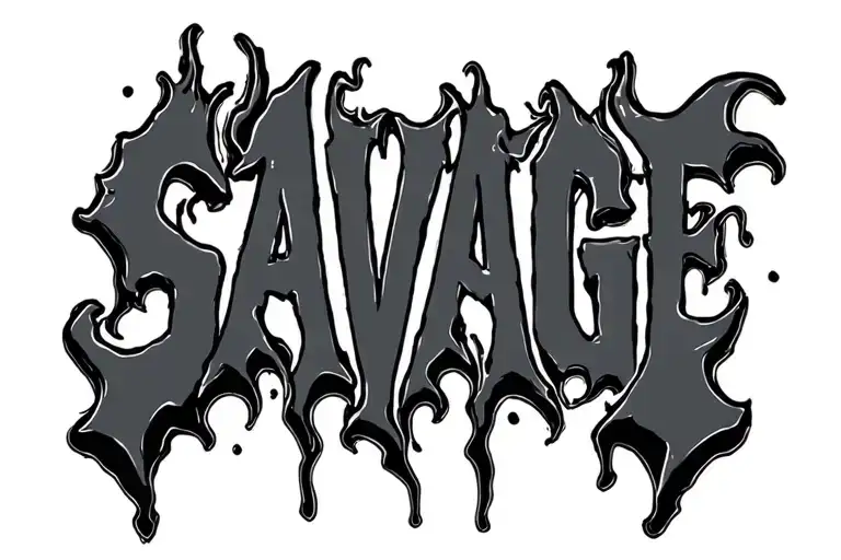 "Savage" savage tattoo design idea