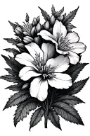Fireweed forget me not tattoo design idea