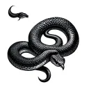 Striking Snake tattoo design idea