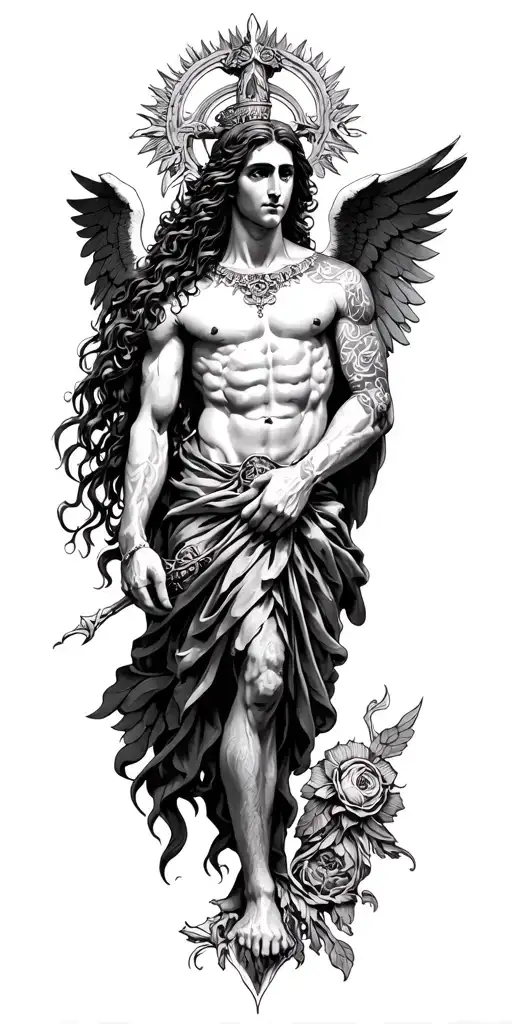Arcangel San Miguel Angel tattoo design idea