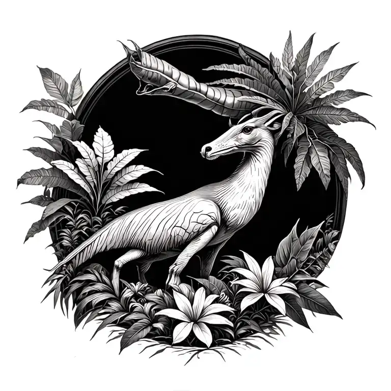 Florida native plants and animals hidden within tattoo design idea