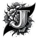 Hidden J tattoo design idea