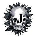 Hidden J tattoo design idea