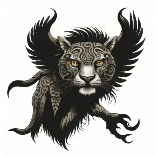 condor puma serpent inca trilogy tattoo design idea