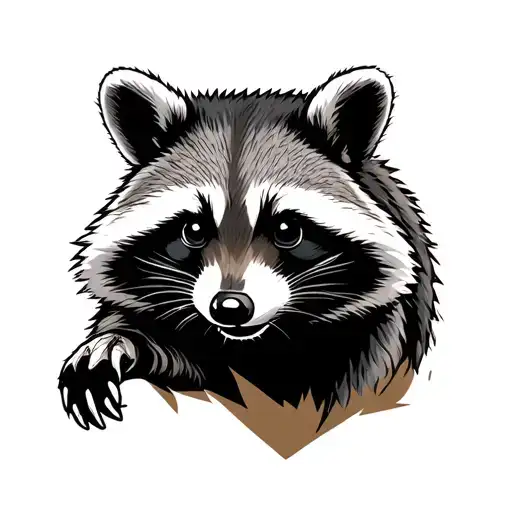 Tactical Raccoon tattoo design idea