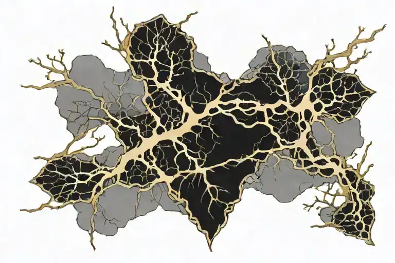 Kintsugi tattoo design idea