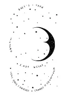 Waxing Crescent Moon and word incipit tattoo design idea