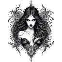 Lilith surrounded tattoo design idea