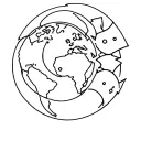 earth globe with a sun and moon tattoo design idea