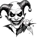 Evil Jester tattoo design idea