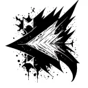arrow going tattoo design idea