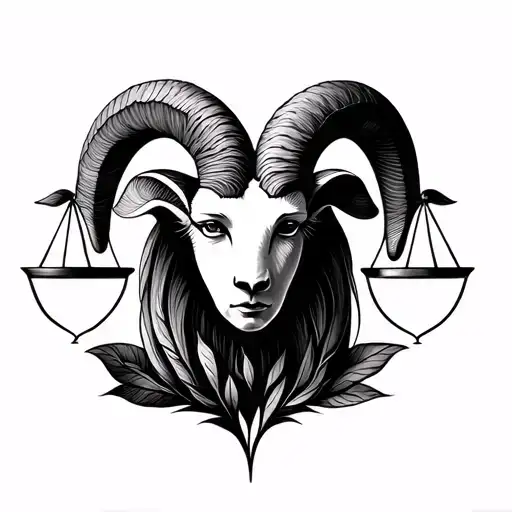libra and Aries tattoo design idea
