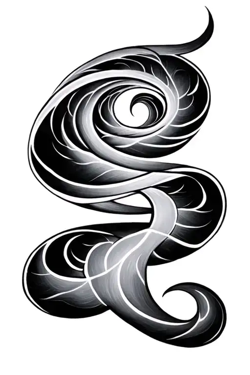 kundalini spiral made tattoo design idea
