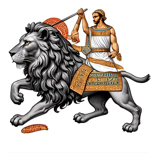 Dying gaul bayeux tapestry assyrian  lion hunt tattoo design idea
