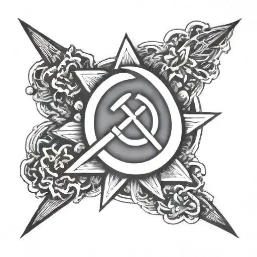 communist symbol tattoo design idea