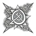 communist symbol tattoo design idea