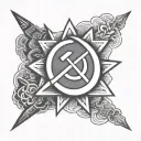 communist symbol tattoo design idea