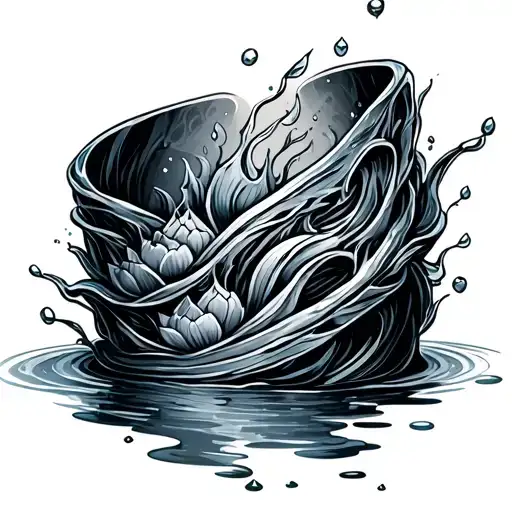 Tattoo bracelet with water elements tattoo design idea