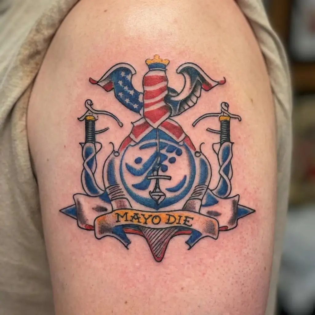 navy dentist dad tattoo design idea