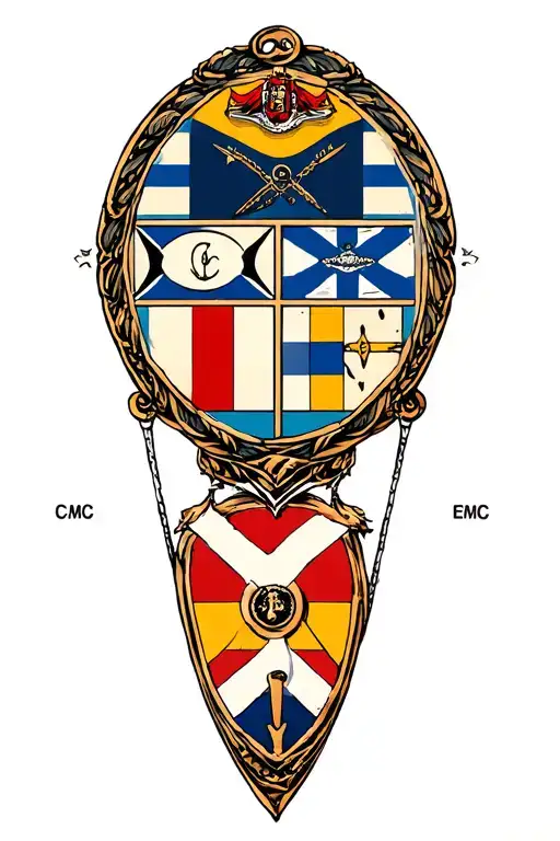 maritime signal flags CAC EMC VMC tattoo design idea