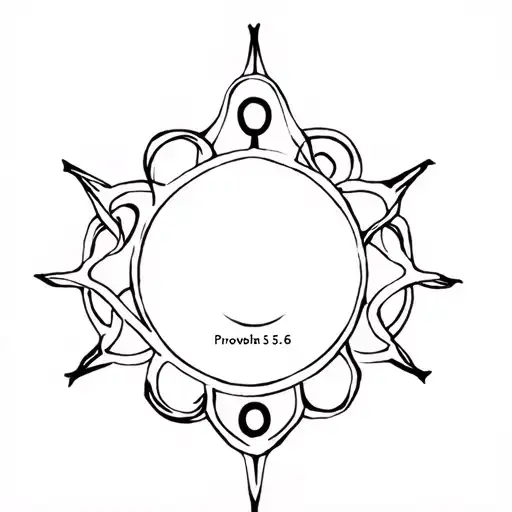 aquarius zodiac sign with Proverbs 3:5 6 tattoo design idea