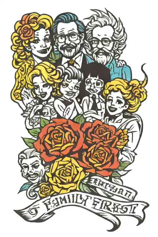 family first family always sunny tattoo design idea