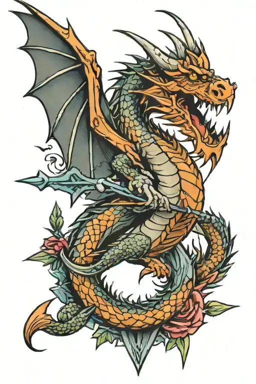 dragon and arrow tattoo design tattoo design idea