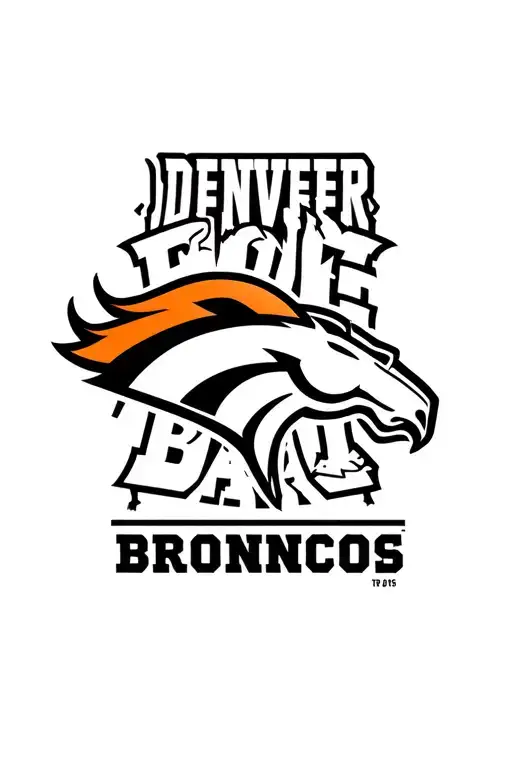 Michigan wolverines Denver broncos logo tattoo design idea