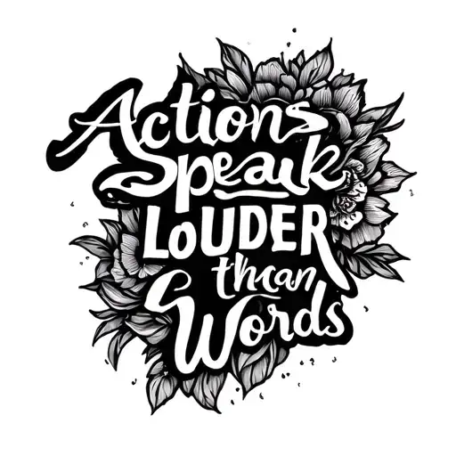 actions speak louder than words tattoo design idea
