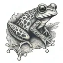 banjo frog tattoo design idea
