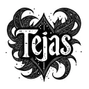 "Tejas" Morse code tattoo design idea