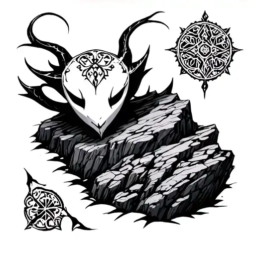 Scandinavian motifs, Hollow Knight Motives, Geology, runes tattoo design idea