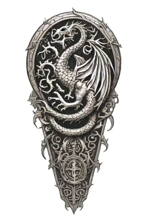 game of thrones targaryen dragon emblem tattoo design idea
