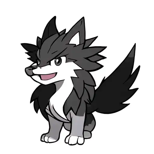 Pokemon Arcanine Black tattoo design idea